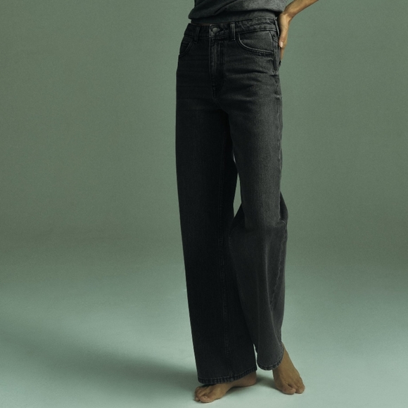 Zara Wide Leg Jeans Gray - Picture 12 of 14